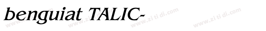 benguiat TALIC字体转换